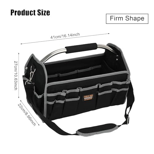 TMZDCJK Electrician Tool Bag Open Toolkit, Multi Pocket Organizer — view 2
