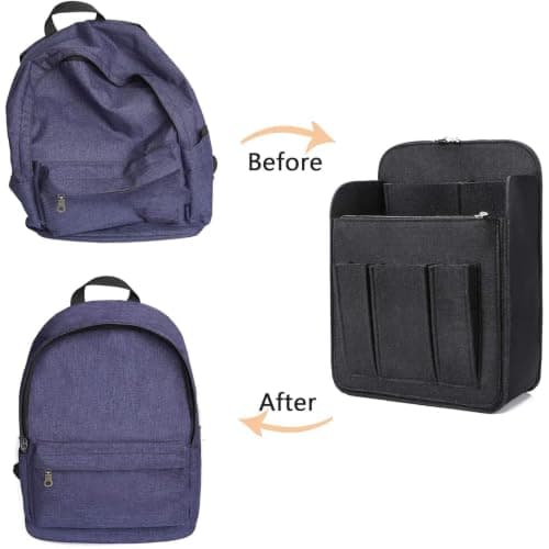 Backpack Insert Felt Inner Bag Large Compartment Case — view 6