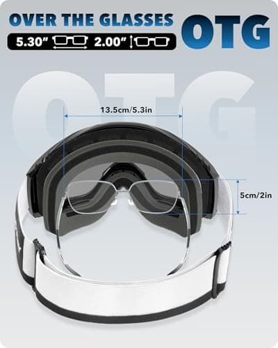 Findway Ski Goggles For Women Men Youth Teen, Snowboarding Goggles Over Glasses Compatible Helmet, Anti-fog UV Protection, Anti-glare Skiing Goggle Silver For Skiing Snowboarding — view 5