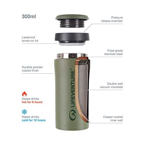 Lifeventure Thermal Mug, Leakproof & Vacuum Insulated Travel Coffee Cup — view 4