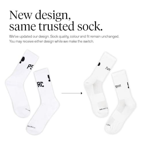 Puresport Performance Running Socks, White, Size S/M — view 3