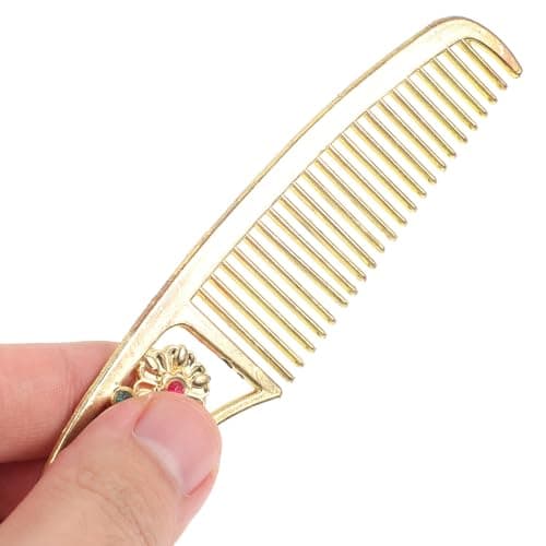 GARIOUANS Antique Mirror Comb Set Vintage Hand Mirror with Comb Handheld Small Portable Grooming Set for Teens Travel Party Wedding — view 4