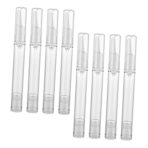 Baluue 8 Pack 15ml Airless Cosmetic Bottles, Plastic Vacuum Pump Dispensers for Eye Cream, Lotion and Moisturiser, Refillable Containers for Travel Skincare