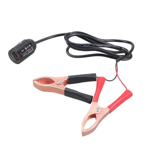 YUPEIUKLI 12V To 5V Car Charging Cable with Clamp Fast Charging Power Adapter For Outdoor Camping Travel Devices — view 2