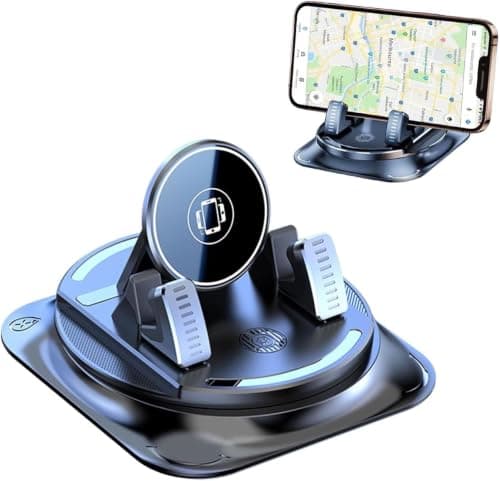 SUJAHHUJIQ Phone Holder Car - 360°Adjustable Dashboard Mount, Non-Slip Car Phone Holder Compatible for All Smartphone, Universal Car Phone Mount (1 Pack)