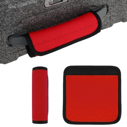 Yolev 2 Pack Luggage Handle Wraps, Red, Soft Neoprene, Universal Fit, 5.9*5.7*0.12inch