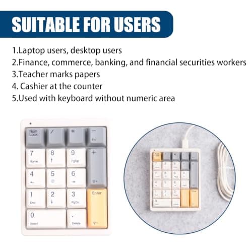 Erpmlyo Numeric Keypad 17 Keys Type-C Wired Numpad for Programming — view 3