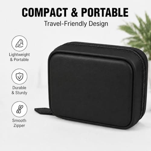 Travel Pill Organiser, Portable Silicone Medicine Storage Bag with 14 Colour Coded Pill Pouches, Black Water-Resistant PU Binder Case for Tablets, Vitamins, Work & Trips (Black) — view 6