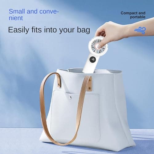 Portable Fan, ABS Quiet Handheld Cooling with Digital Screen | USB Rechargeable, 100 Speed Settings, Water Mist | Personal Fan for Office Desk Bedroom School Travel, Summer es-sential — view 4