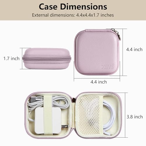 Linpr Portable Charger Case, Tech Electronic Organizer Bag, Purple,M — view 2
