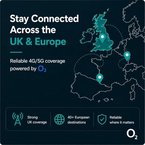 O2 Unlimited Data SIM Card UK – Includes 30GB EU Roaming – Preloaded Data-Only SIM for Phones, Mobile WiFi & 4G/5G Routers — view 2