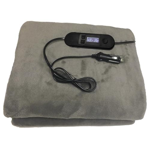 Car Heated Blanket - 12V Fleece Throw, Soft Warm Electric Blanket