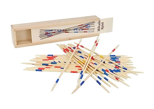 HENBRANDT Mikado Sticks 41pcs Traditional Family Games Wooden Pickup Sticks Set Table Top Board Game Wooden Toys for Kids — view 6