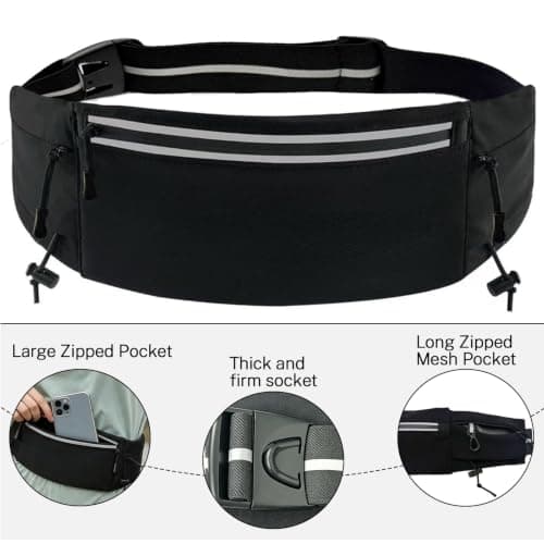 Running Belt,Bum Bag Fanny Pack,Waist Pack with Phone Holder — view 4