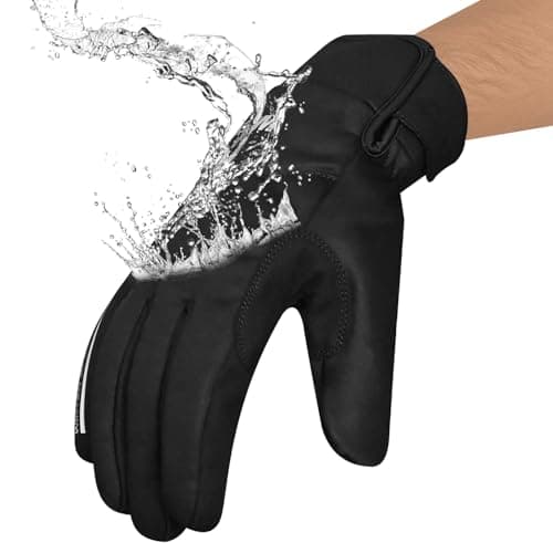 WFX Ski Gloves for Men & Women, Anti-Slip Touchscreen Water Resistant Winter Snow Gloves with Thermal Insulation, Windproof Snowboarding Gloves for Skiing, Hiking, Ice Fishing & Outdoor Sports (Black) — view 4