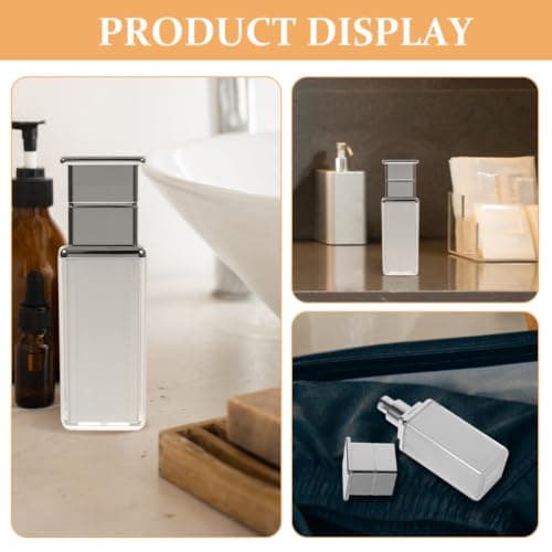 GETAJGHSD Ml Portable White Plastic Refillable Lotion Pump Bottle Dispenser for Shampoo and Cream, Travel Size Moisturiser Pump Dispenser Suitable for Wash Basin and Hotel Use — view 3