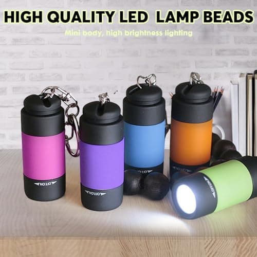 Mizikuu Mini LED Torch, Pack of 6 Small Handlamps, Children's Coloured with Lanyard, IP65 Waterproof, Noctilucent Lamp for Emergencies and Outdoor Night, Suitable for Camping — view 2