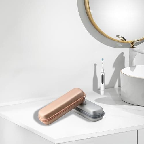 YoHyien 2 Pcs Electric Toothbrush Travel Case for Oral B iO/Oral B Pro/Philips Sonicare, Portable Electric Toothbrush Holder Travel, Hard Storage Case for Business Trip, Camping (Silver + Rose Gold) — view 4