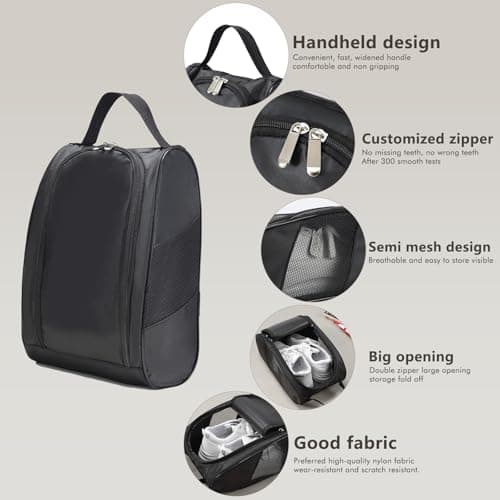 Waterproof Shoe Bag with Ventilation Breathable for Golf Shoes Boot Bag, Rugby Boot Shoe Bag, Football Boot Bag, Multifunctional Shoe Bags for Travel for Men, Women, Boys and Girls — view 3