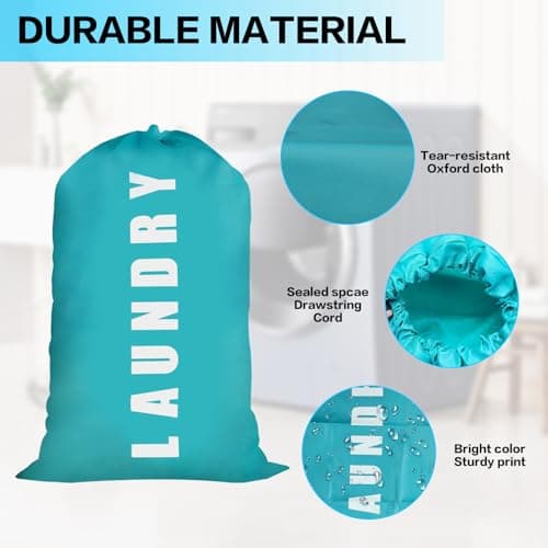 2 Pcs Large Laundry Bags, 24" x 36" Travel Laundry Bags for Travelling — view 3