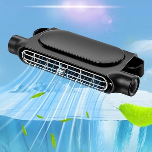 Headrest Fan, Backseat Car Cooler, Angle Adjustable Vent, 3000mAh Rechargeable Battery, Quiet Airflow Design, Black 1-Pack, For Van Truck RV Road Trip Camping,Portable Fan — view 2