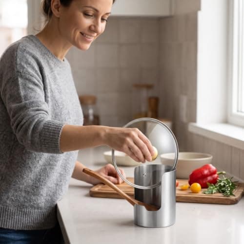 2 In1 Multi-functional Kitchen stainless steel utensil holder (2PCS) — view 4