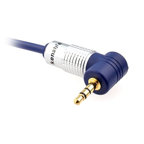 kenable Pure Right Angle 3.5mm Headphone Extension Cable Male to Female Stereo Jack 90 Degree Adapter Dark Blue 0.5m — view 3