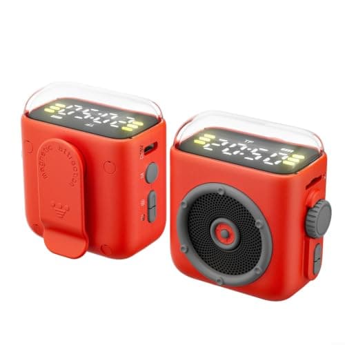 Retro for mini Speaker With Clock, Magnetic Portable Speaker, Clip — view 6