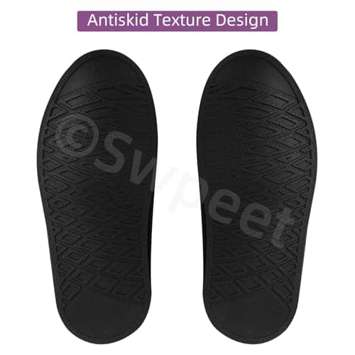 Swpeet 1 Pairs US 10 11, Euro 44 45 Waterproof Rain Boot Shoe Cover, Reusable and Foldable Rain Boots Shoe Cover with Zipper, Non-Slip PVC Snow Boots Covers for Raingear Motorcycle Outdoor Hiking — view 4