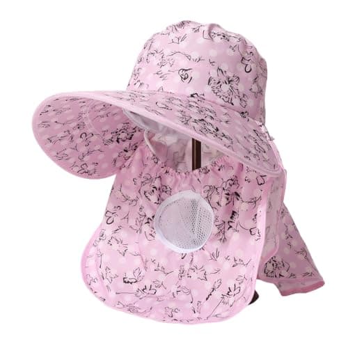 Breathable Sun Protection Hat with Neck Protection Wide Brim UPF 50+ Protection Perfect for Outdoor Activities as well as Travel Adjustable, light purple, One Size