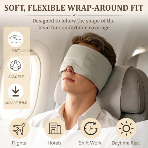 iMaMa Weighted Blackout Sleep Mask, Cooling Eye Mask for Sleep & Travel — view 6