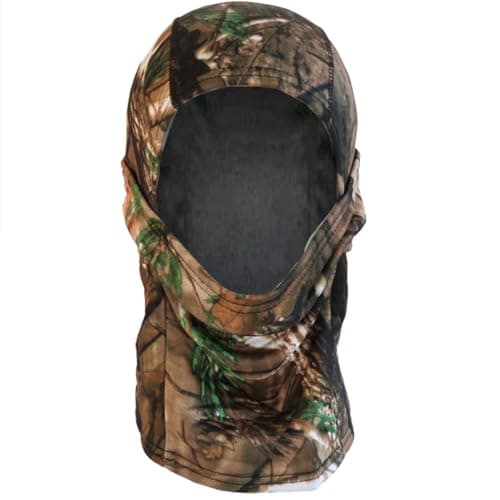 RALSPEC Camouflage Fleece Lined Balaclava Warm Winter Windproof Thermal Hood Neck Warmer Mask English Oak Tree Real Leaf Camo Hunting Photography — view 2