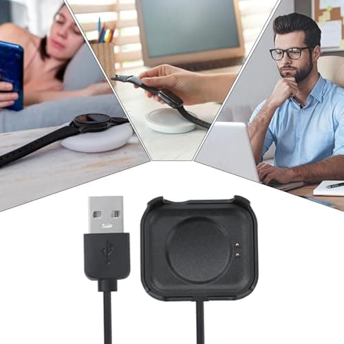 Smart Watch Charger, ABS 25cm | Watch Charging Cable with Stable Fast Cradle, Portable, Durable, Magnetic Smart Wátch Charger | Home Travel Office — view 2
