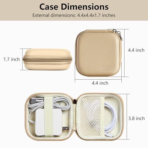 Linpr Portable Charger Case, Tech Electronic Organizer Bag, Khaki, M — view 2