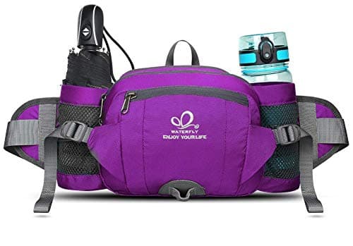 Waterfly Hiking Waist Fanny Pack Bum Bag with Bottle Holder