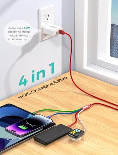 Travel Essentials, 4 in 1 iWatch Charger/iPhone Charger/Multi Charger Cable — view 2