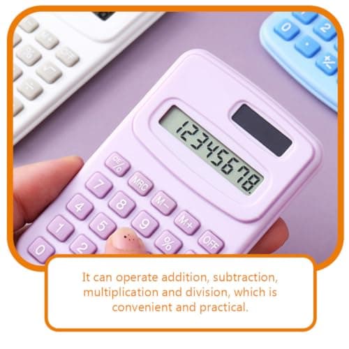 4pcs Portable Calculator C888 Abs Basic Button Battery Back to School — view 3
