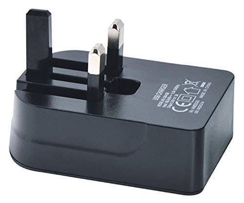 AMO Black Foldable Charger High-speed Dual USB wall adapter USB-A Ports Compact Travel Charger Compatible For iiPhone/i Pad/i Pod/Samsung Galaxy Tab/HTC/Tablet etc — view 2