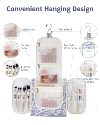 Narwey Large Travel Hanging Toiletry Bags for Women Wash Bag for Toiletries — view 2