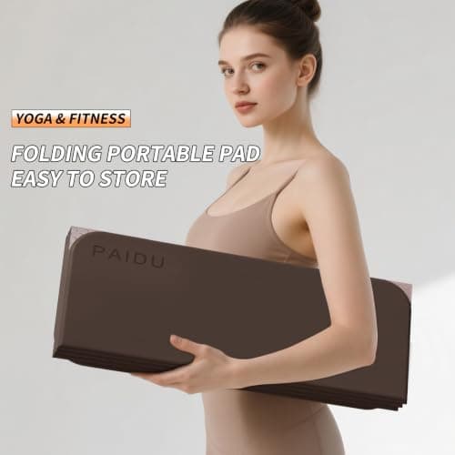 PAIDU Foldable Yoga Mat 10MM Thick SGS Certified TPE 190x66cm Portable — view 3