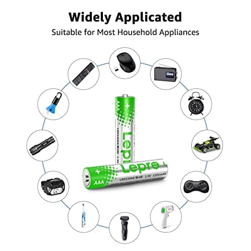 Lepro AAA Alkaline Batteries 12 Pack, 1200mAh Triple A Battery Long Lasting — view 5