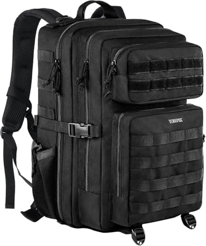 YOREPEK Military Tactical Travel Backpack, 45L Army Rucksack with Molle