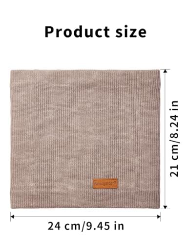 Beesgarden Winter Neck Warmer Snood with Gift Box and Greeting Card, Soft and Comfortable Fluff Lining, Outdoor Warm Scarf for Walking Cycling Hiking Skiing - Kaki — view 5