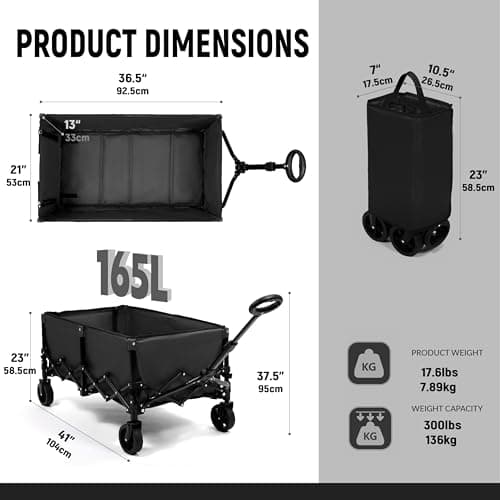 OUTSIDER Festival Trolley 165L Heavy Duty 136kg Capacity — view 3