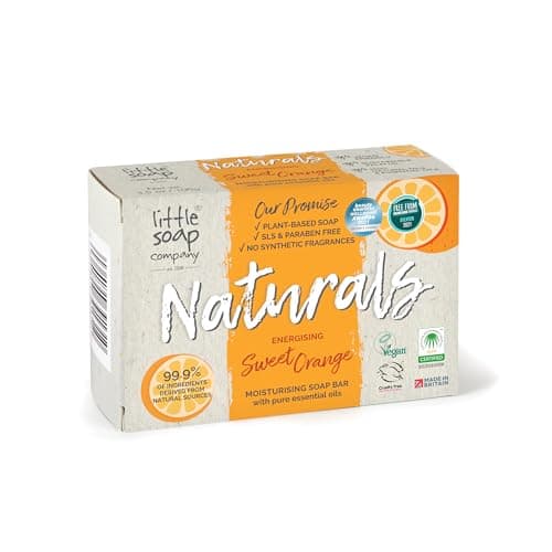 Little Soap Company Naturals Sweet Orange Soap Bar for Face & Body, 100g