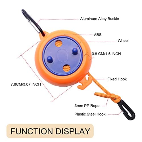 Retractable Washing Line, 8M Portable Retractable Travel Cloth Line, Laundry Rope, Camping Washing Anti Winding Line Clothes Airer Hanger For Travel Holiday Outdoor Indoor — view 2
