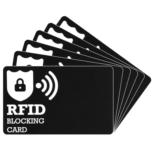 DiULi RFID/NFC Blocking Card 6 Pack, Ultra Thin Credit Card Protector for Wallets, Anti-Theft NFC Blocker for Contactless Debit Cards, Bank Card Protection for Wallets, Identity Document,Passport etc