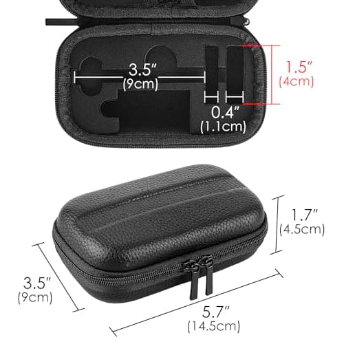 Linkidea Hard Travel Case Compatible with Vikings, Merkur, Shaving Revolution Double Edge Safety Razor, Storage Box Organizer for Safety Razor & Shaving Attachments (Lychee Vegan Leather) — view 3