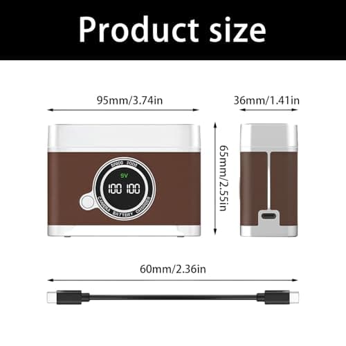 Wiffe Portable NPW126S Battery Chargers Case LCD Display, Khaki — view 3