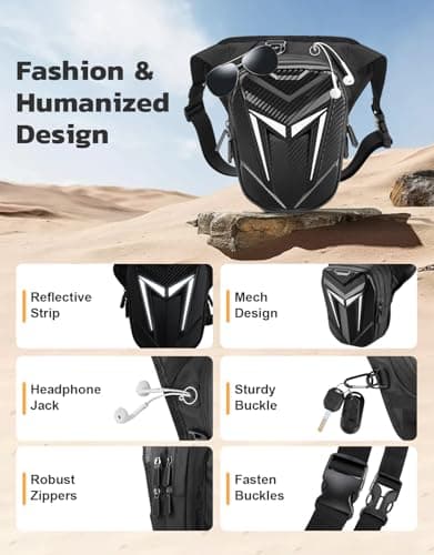 Mohard Motorcycle Leg Bag with Leg Strap, Motorbike Leg Bag for Women Men — view 6